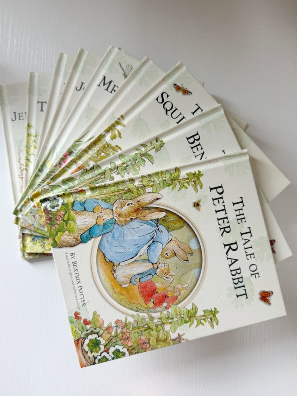 Beatrix Potter The Peter Rabbit Library Hardcover 10 Book Set GUC Nursery Decor